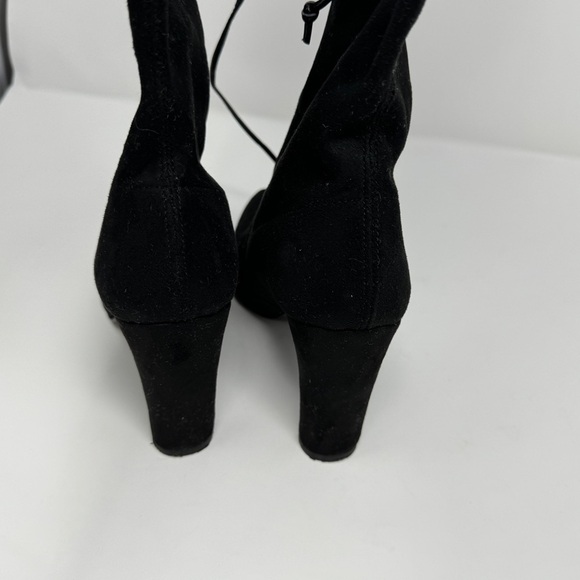 Stuart Weitzmen Black Vidaland 100MM Suede Over-the-Knee Boots - Picture 5 of 16